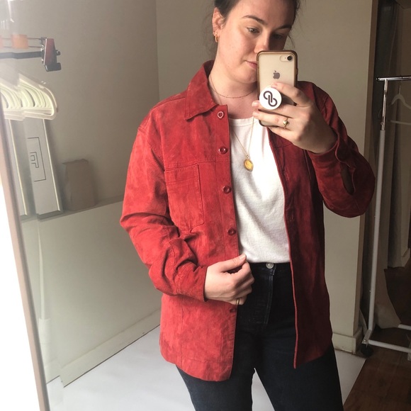 90s SUEDE LEATHER SHACKET - Picture 5 of 15